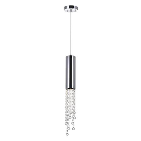 Cwi Lighting Extended 1 Light Down Mini Pendant With Chrome Finish 5081P5C-R